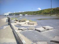 Remains of an old wall at the site